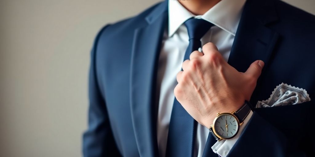 Elegant gentleman in tailored suit with stylish accessories.